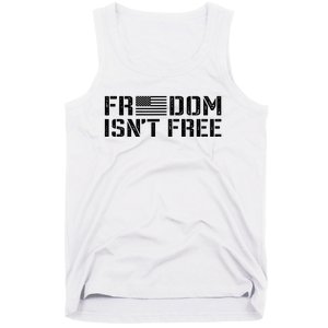 Freedom IsnT Free Patriotic American Rights Usa Flag Tank Top