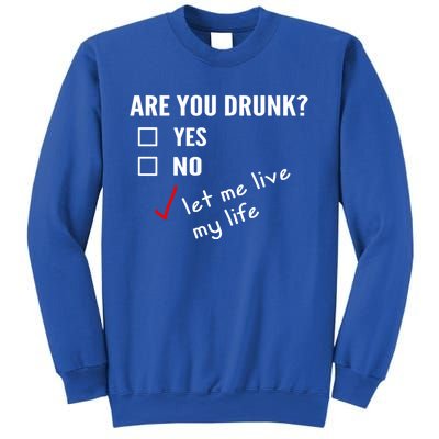 Funny Ing Funny Gift Are You Drunk Humor Gift Sweatshirt