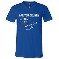 Funny Ing Funny Gift Are You Drunk Humor Gift V-Neck T-Shirt