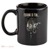 Fishing Is Fun BirdS Nest 11oz C Handle Ceramic Mug