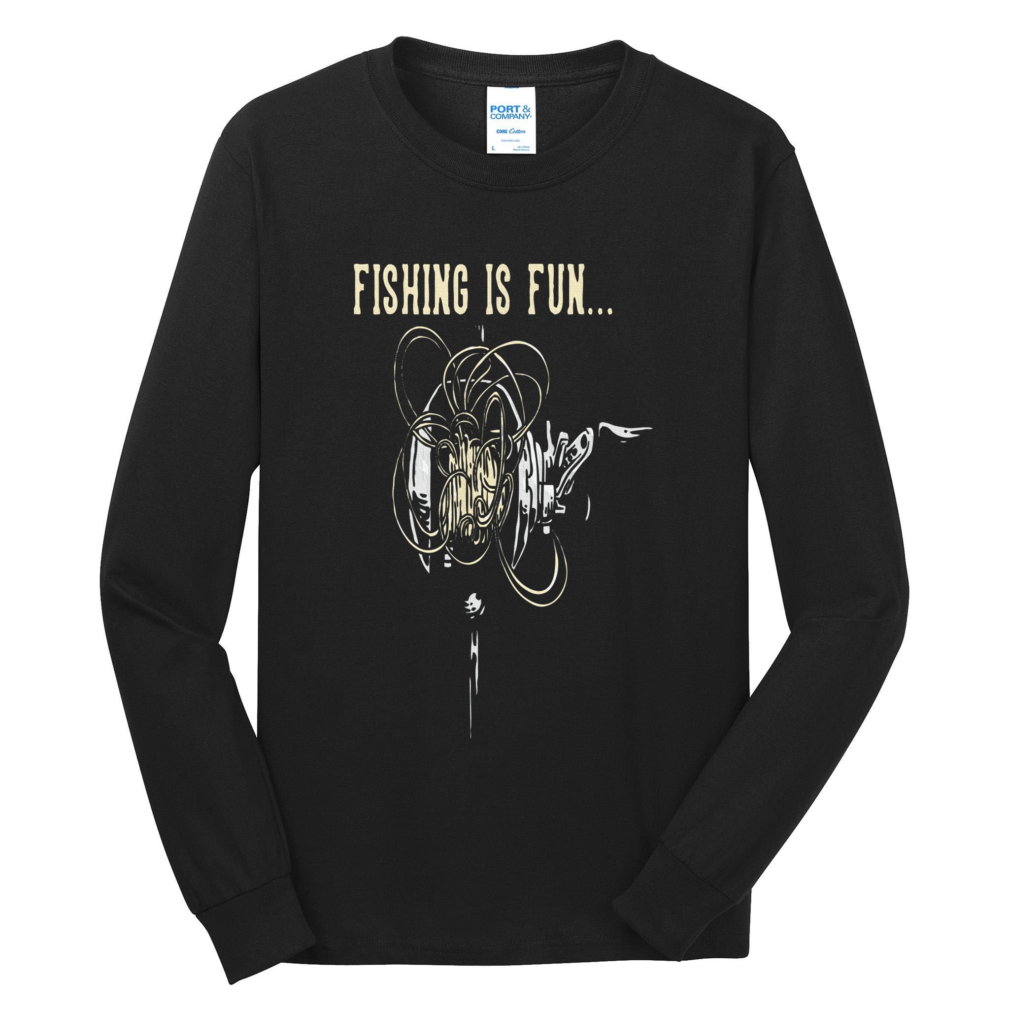Fishing Is Fun BirdS Nest Tall Long Sleeve T-Shirt
