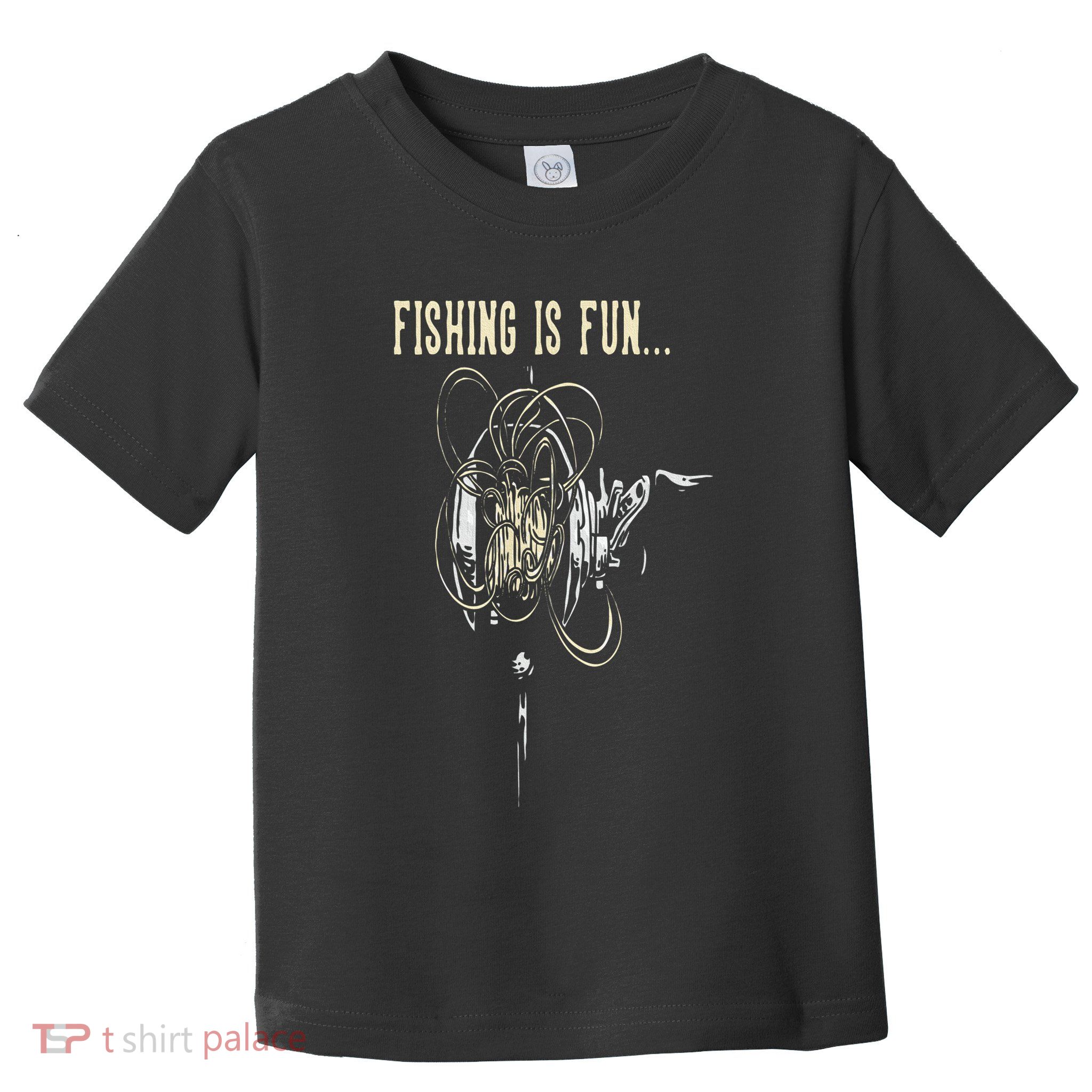 Fishing Is Fun BirdS Nest Toddler T-Shirt