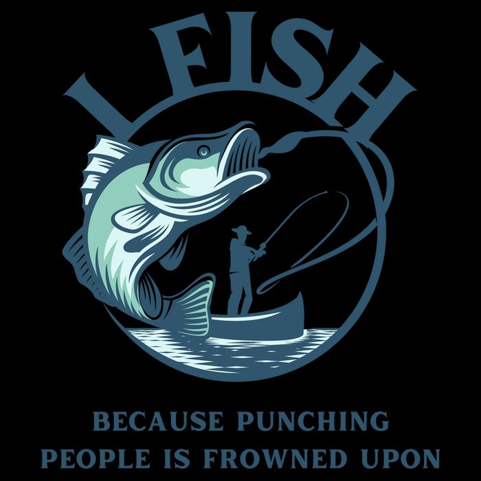 Funny I FISH BECAUSE PUNCHING PEOPLE IS FROWNED UPON Hooded Wearable Blanket