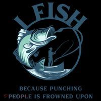 Funny I FISH BECAUSE PUNCHING PEOPLE IS FROWNED UPON Pom Pom 12in Knit Beanie