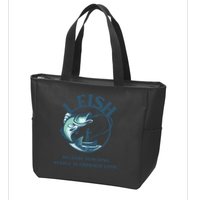 Funny I FISH BECAUSE PUNCHING PEOPLE IS FROWNED UPON Zip Tote Bag
