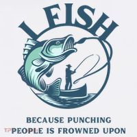 Funny I FISH BECAUSE PUNCHING PEOPLE IS FROWNED UPON Youth Performance Sprint T-Shirt