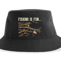 Fishing Is Fun... Bobbers Stuck In Tree Sustainable Bucket Hat