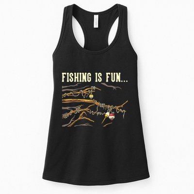Fishing Is Fun... Bobbers Stuck In Tree Womens Tank Top