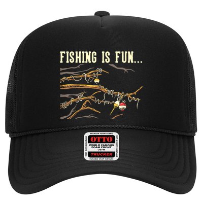 Fishing Is Fun... Bobbers Stuck In Tree Trucker Hat