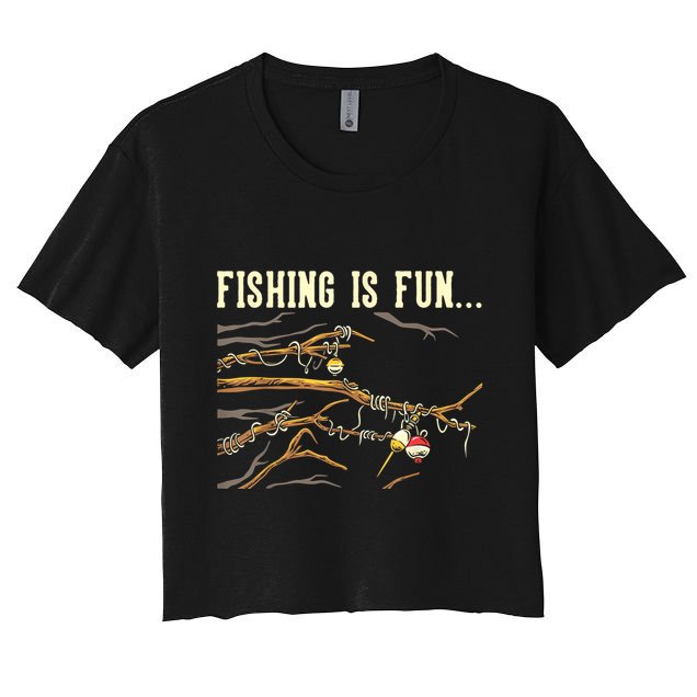 Fishing Is Fun... Bobbers Stuck In Tree Crop Top