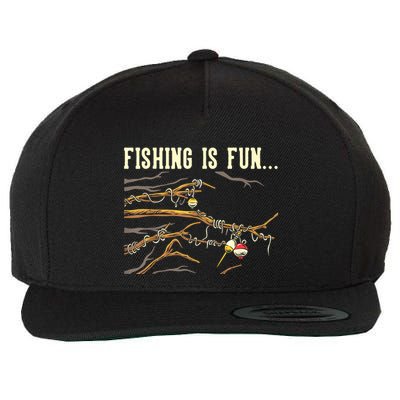 Fishing Is Fun... Bobbers Stuck In Tree Wool Snapback Cap