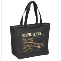 Fishing Is Fun... Bobbers Stuck In Tree Zip Tote Bag