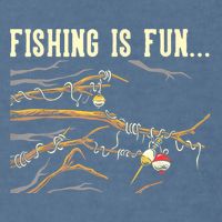 Fishing Is Fun... Bobbers Stuck In Tree Garment-Dyed Sweatshirt