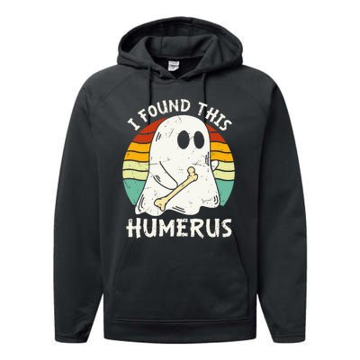 Funny I Found This Humerus Boo Ghost Halloween Costume Performance Fleece Hoodie