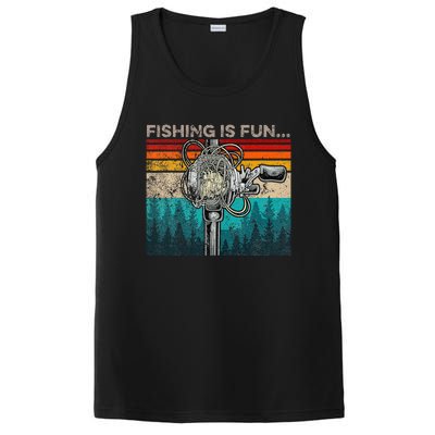 Fishing Is Fun Humor Outdoor Fishing Bass Pun Fishermen PosiCharge Competitor Tank