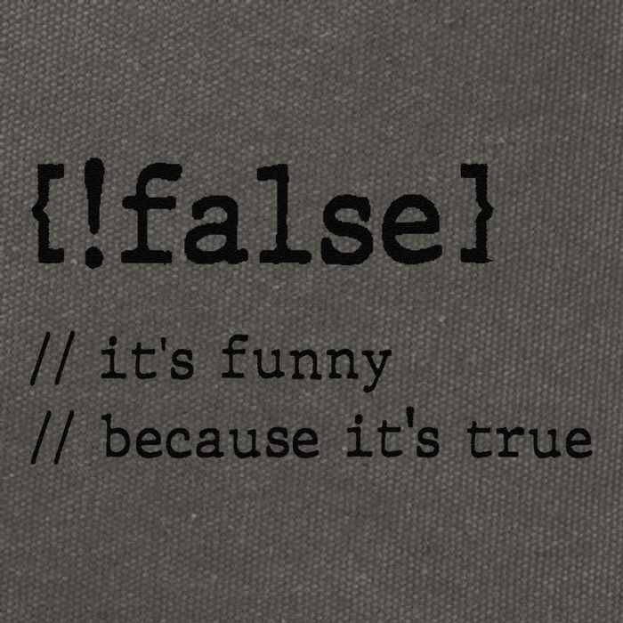 False ItS Funny Because ItS True Computer Programming Cotton Canvas Backpack