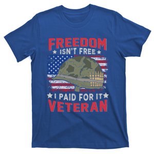 Freedom Isnt Free I Paid For It Patriotic Us Veteran Meaningful Gift T-Shirt