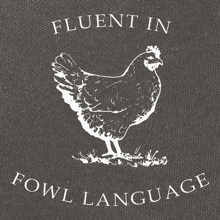 Fluent In Fowl Language Funny Chicken Lovers Father’S Day Cotton Canvas Backpack