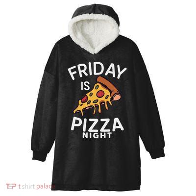 Funny Italian Food Pizza Lover Hooded Wearable Blanket