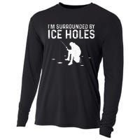 Funny Ice Fishing Gift For  Snow Holes Fisher Cooling Performance Long Sleeve Crew