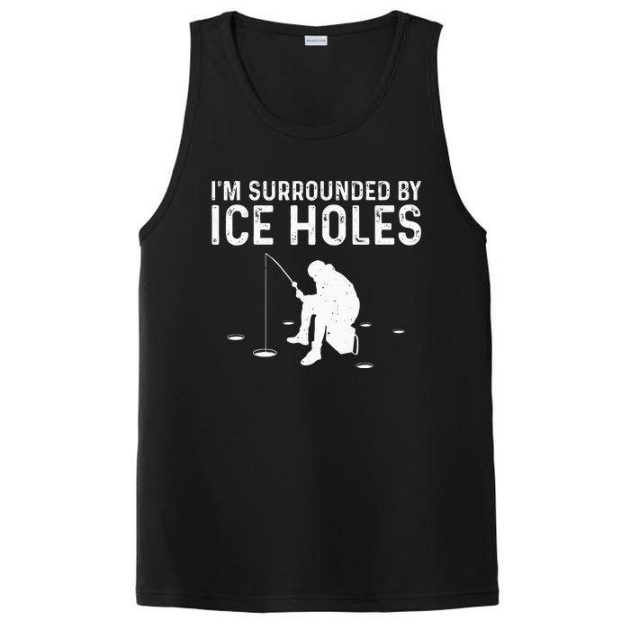 Funny Ice Fishing Gift For  Snow Holes Fisher PosiCharge Competitor Tank