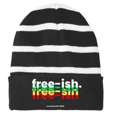 Free Ish Striped Beanie with Solid Band