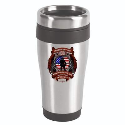 Freedom Isn't Free I Paid For It United States Veteran 16oz Travel Tumbler