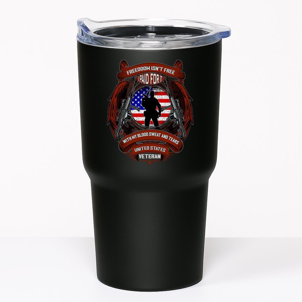 Freedom Isn't Free I Paid For It United States Veteran Tumbler