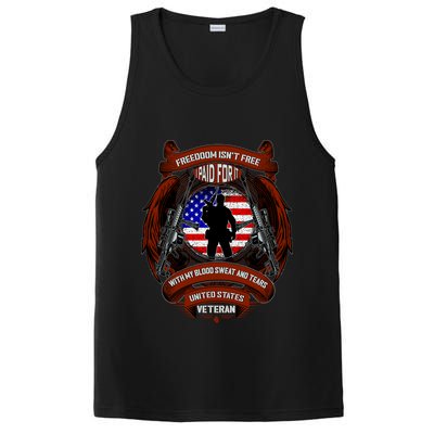 Freedom Isn't Free I Paid For It United States Veteran PosiCharge Competitor Tank
