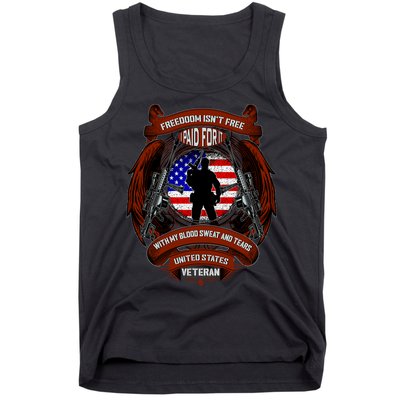 Freedom Isn't Free I Paid For It United States Veteran Tank Top