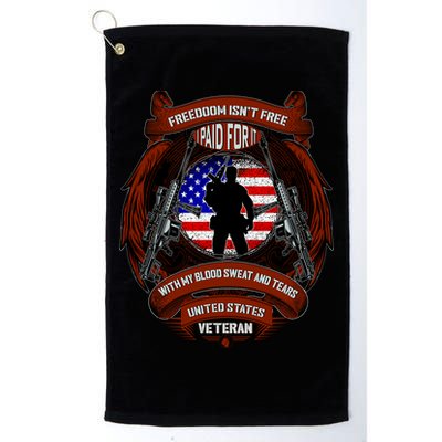 Freedom Isn't Free I Paid For It United States Veteran Golf Towel