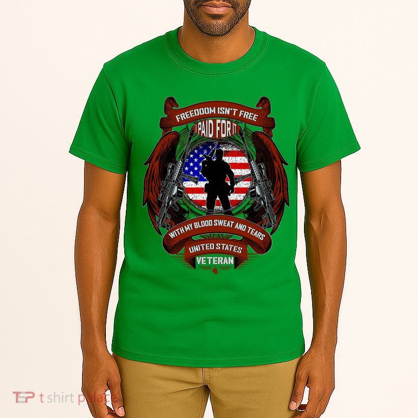 Freedom Isn't Free I Paid For It United States Veteran Tall T-Shirt