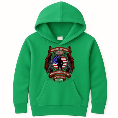 Freedom Isn't Free I Paid For It United States Veteran Kids Hoodie