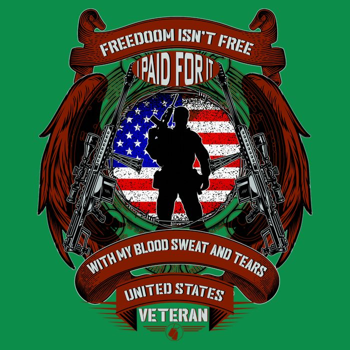 Freedom Isn't Free I Paid For It United States Veteran Kids T-Shirt