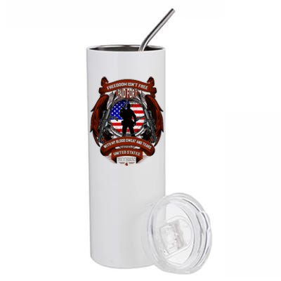 Freedom Isn't Free I Paid For It United States Veteran Stainless Steel Tumbler