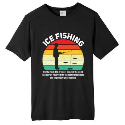 Funny Ice Fishing Definition Fisher Ice Fishing Cute Gift Tall Fusion ChromaSoft Performance T-Shirt