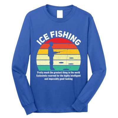 Funny Ice Fishing Definition Fisher Ice Fishing Cute Gift Long Sleeve Shirt