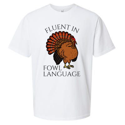 Fluent In Fowl Language Funny Chicken Lovers Sueded Cloud Jersey T-Shirt