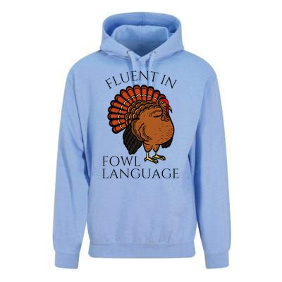 Fluent In Fowl Language Funny Chicken Lovers Unisex Surf Hoodie