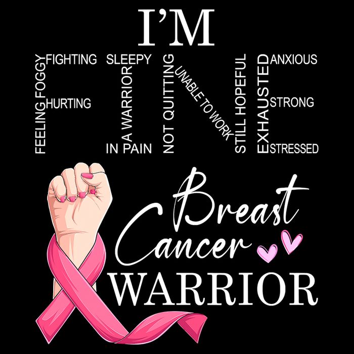 Funny I'm Fine Breast Cancer Warrior Pink Breast Cancer Tall T-Shirt