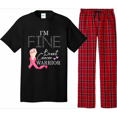 Funny I'm Fine Breast Cancer Warrior Pink Breast Cancer Pajama Set