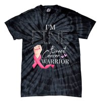 Funny I'm Fine Breast Cancer Warrior Pink Breast Cancer Tie-Dye T-Shirt