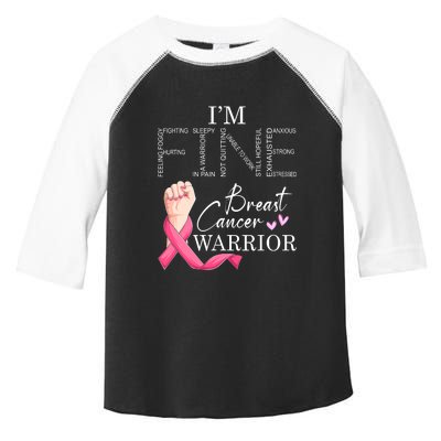 Funny I'm Fine Breast Cancer Warrior Pink Breast Cancer Toddler Fine Jersey T-Shirt