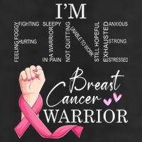 Funny I'm Fine Breast Cancer Warrior Pink Breast Cancer Golf Towel