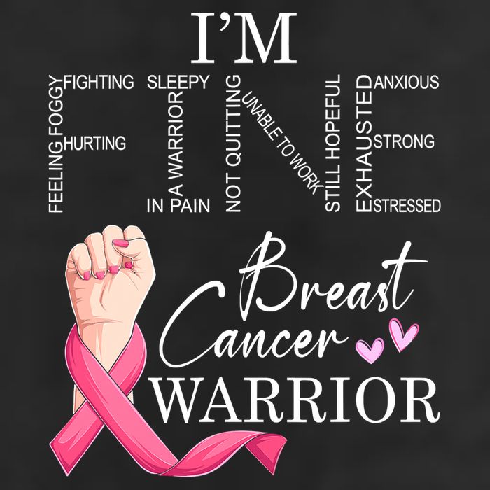 Funny I'm Fine Breast Cancer Warrior Pink Breast Cancer Golf Towel