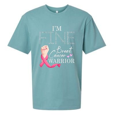 Funny I'm Fine Breast Cancer Warrior Pink Breast Cancer Sueded Cloud Jersey T-Shirt