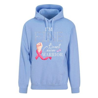 Funny I'm Fine Breast Cancer Warrior Pink Breast Cancer Unisex Surf Hoodie