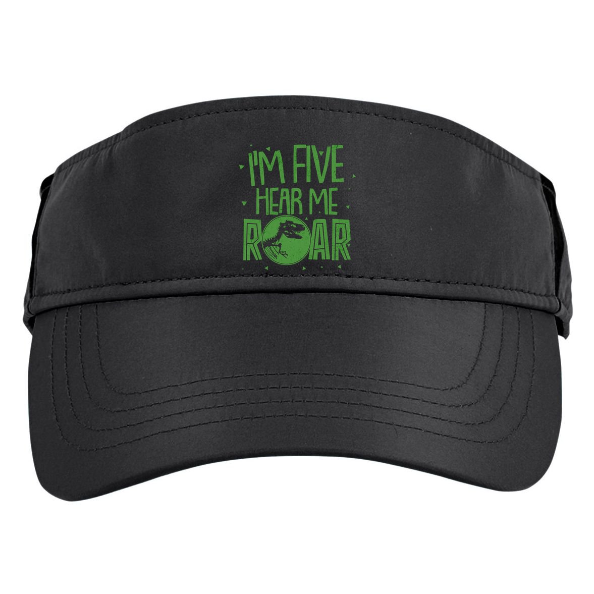 Funny I'm Five Hear Me Roar Birthday Adult Drive Performance Visor