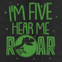 Funny I'm Five Hear Me Roar Birthday Adult Drive Performance Visor