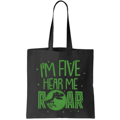 Funny I'm Five Hear Me Roar Birthday Bag